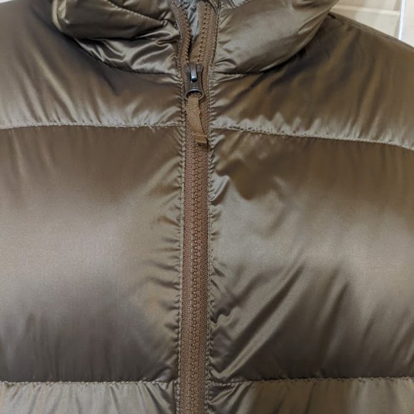 EDDIE BAUER DOWN Bronze Gold  Puffer Hooded Wiinter Coat XL New NWT - Picture 3 of 8